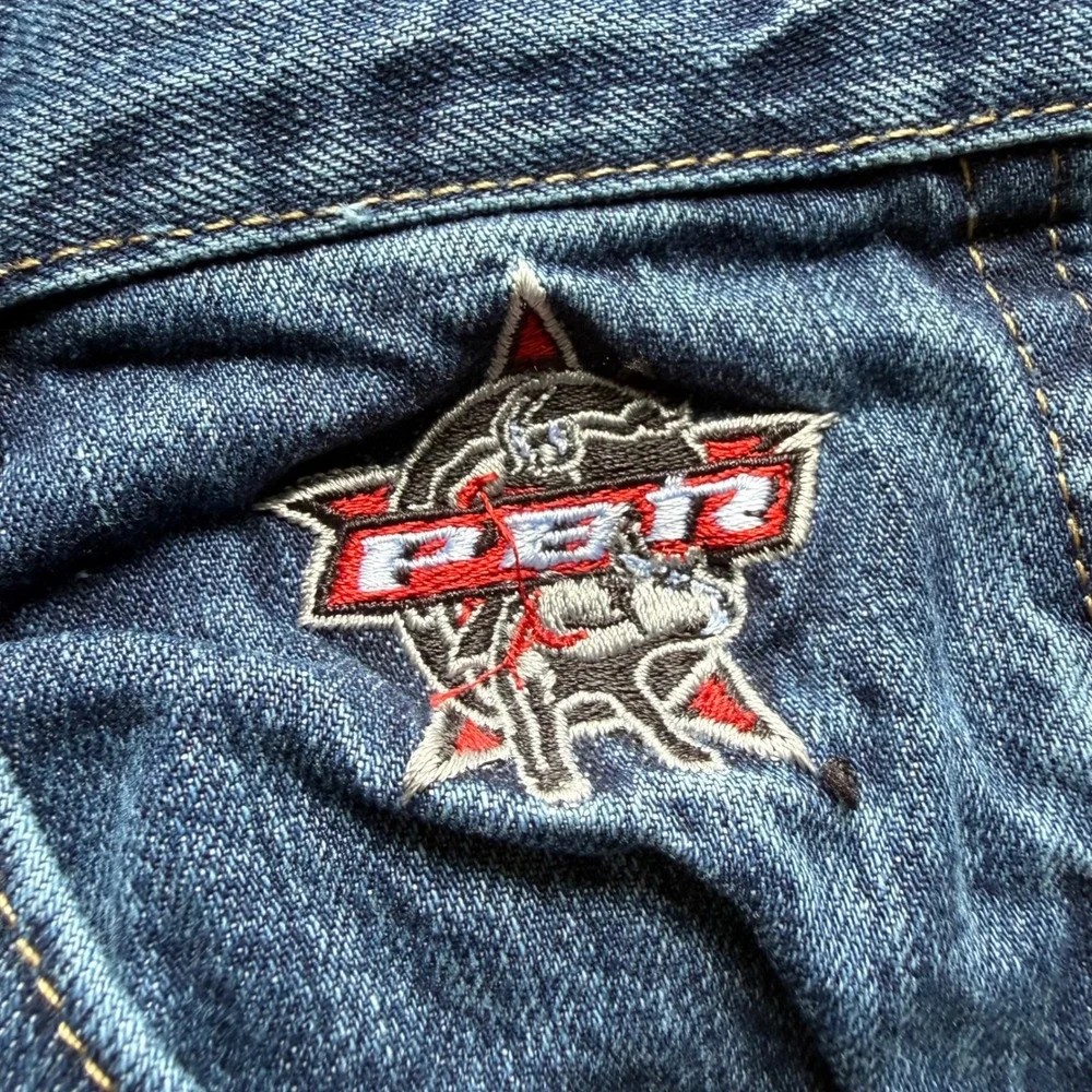 Wrangler PBR Professional Bull Riders Jeans Mens 28x30 Dark Wash Denim Rodeo USA
